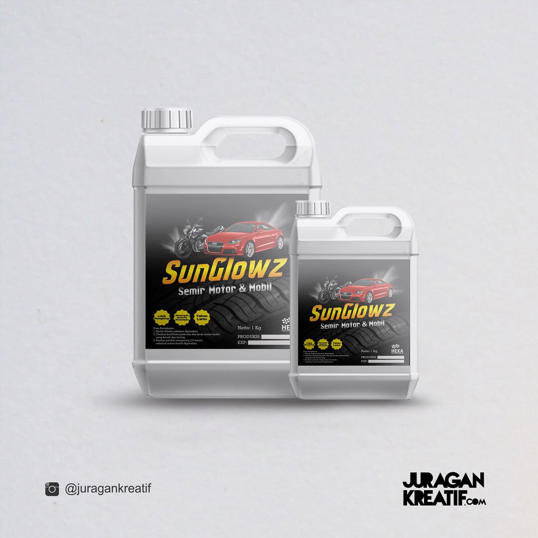 Hexa Kimia - Packaging Sticker Sunglowz Jerigen