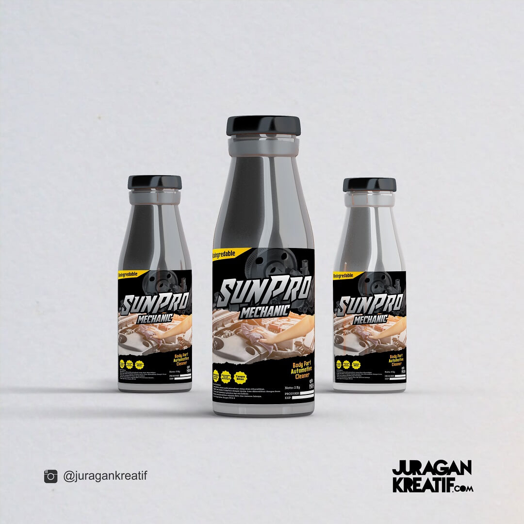 Hexa Kimia - Packaging Sticker Sunpro Botol