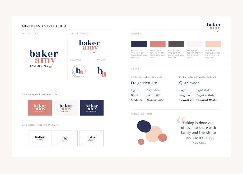 Rahasia Desain Branding yang Bikin Bisnis Laris 6 Mini brand style guide